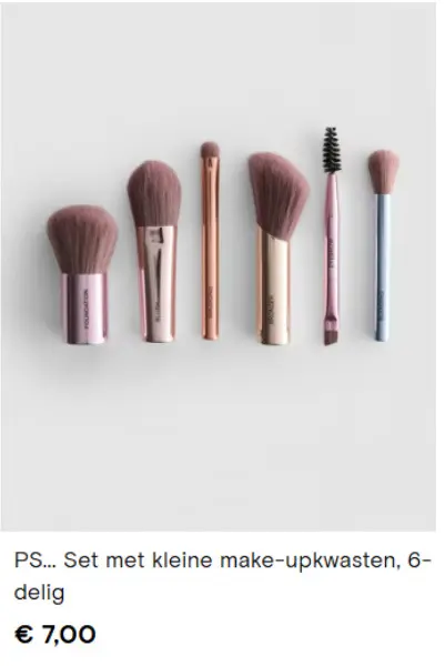 Aanbieding: PS... Set met kleine make-upkwasten