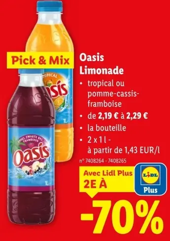 Offre: Oasis Limonade