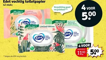 Aanbieding: Edet vochtig toiletpapier