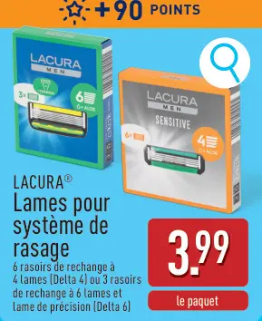 Offre: Lames pour système de rasage
