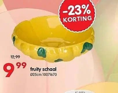 Promotie: fruity schaal