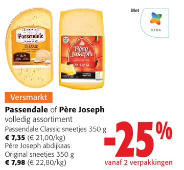 Aanbieding: Passendale of Père Joseph volledig assortiment -25% vanaf 2 verpakkingen