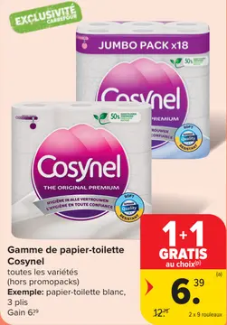 Offre: Gamme de papier-toilette Cosynel