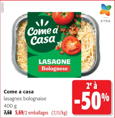 Offre: Lasagnes bolognaise