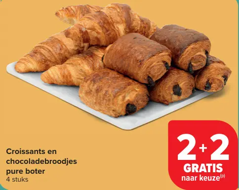 Promotie: Croissants en chocoladebroodjes