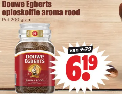 Aanbieding: Oploskoffie aroma rood
