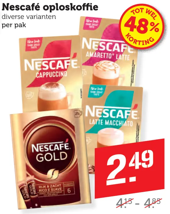 Aanbieding: Nescafe oploskoffie