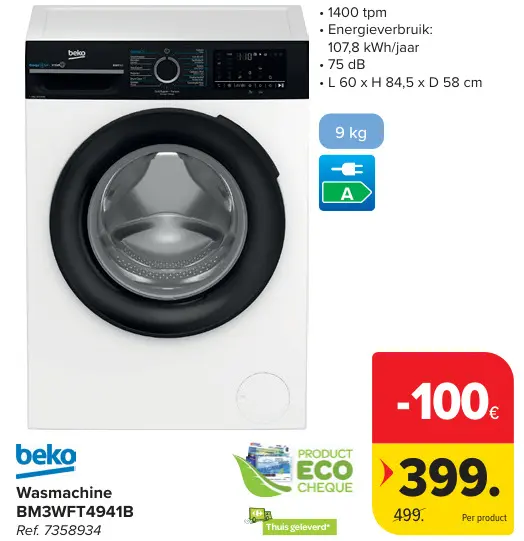 Promotie: Wasmachine BM3WFT4941B