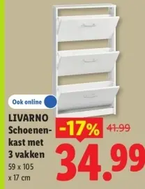 Aanbieding: Schoenenkast met 3 vakken