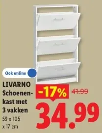 Aanbieding: Schoenenkast met 3 vakken