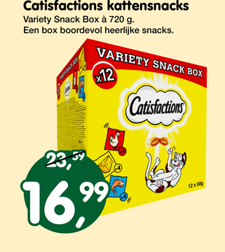 Aanbieding: Catisfactions kattensnacks Variety Snack Box