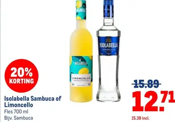 Aanbieding: Isolabella Sambuca of Limoncello