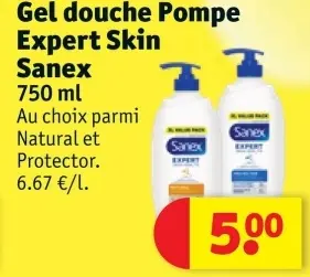 Offre: Gel douche Pompe Expert Skin