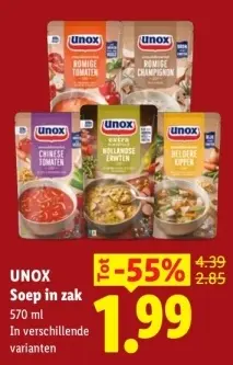 Aanbieding: Soep in zak