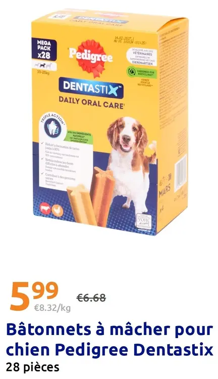 Offre: Bâtonnets à mâcher pour chien Dentastix