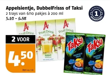 Aanbieding: Appelsientje, DubbelFrisss of Taksi