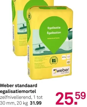 Aanbieding: Weber standaard egalisatiemortel