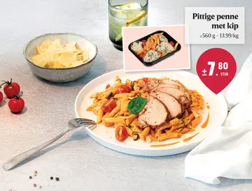 Aanbieding: Pittige penne met kip