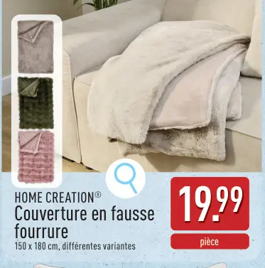 Offre: Couverture en fausse fourrure