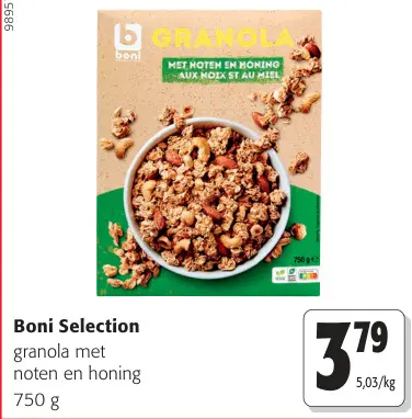 Promotie: granola met noten en honing