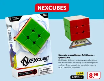 Aanbieding: Nexcube puzzelkubus 3x3 Classic - speedcube