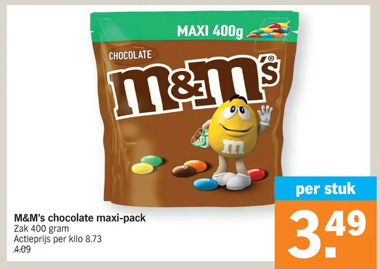 Promotie: M&M's chocolate maxi-pack