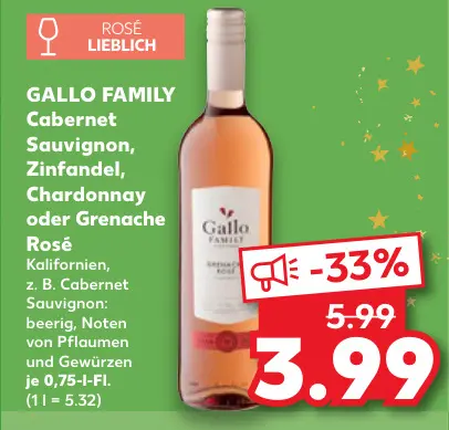 Aanbieding: Cabernet Sauvignon, Zinfandel, Chardonnay ode