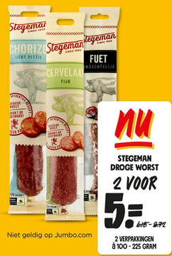 Aanbieding: STEGEMAN DROGE WORST