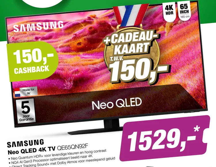 Aanbieding: Samsung Neo QLED 4K QE65QN92F TV (2025)