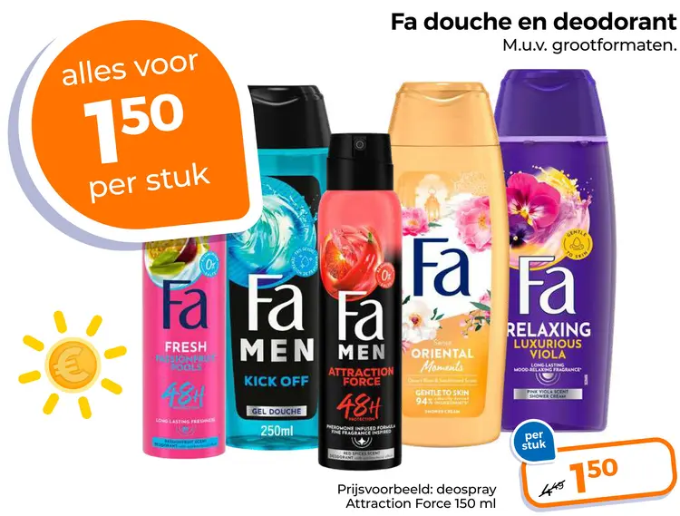 Aanbieding: Douche en deodorant