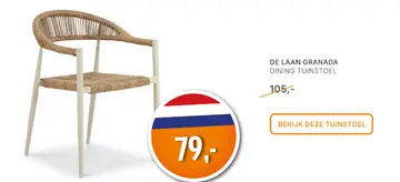 Aanbieding: DE LAAN GRANADA DINING TUINSTOEL