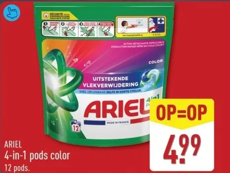 Aanbieding: ARIEL 4-in-1 pods color