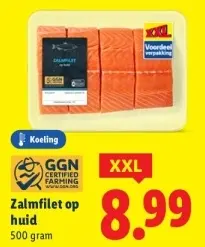 Aanbieding: Zalmfilet op huid