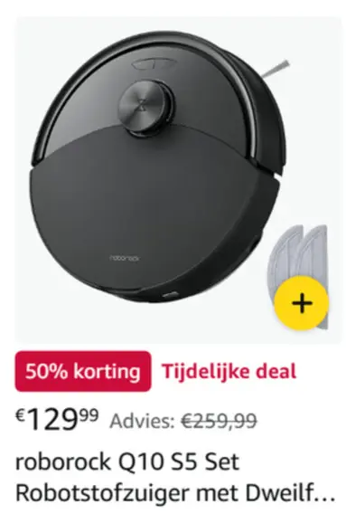 Aanbieding: Q10 S5 Set Robotstofzuiger met Dweilf...