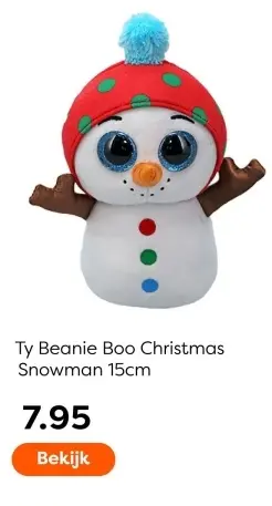 Aanbieding: Beanie Boo Christmas Snowman