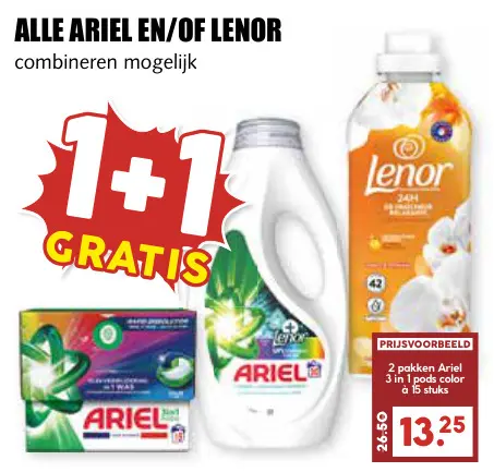 Aanbieding: Ariel 3 in 1 pods color