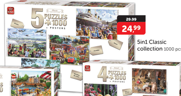 Aanbieding: Legpuzzel 5in1 Classic collection
