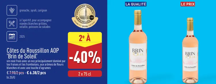 Offre: Côtes du Roussillon AOP 'Brin de Soleil'