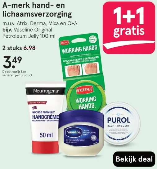 Aanbieding: A-merk hand- en lichaamsverzorging