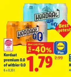 Aanbieding: Kordaat premium 0.0 of witbier 0.0