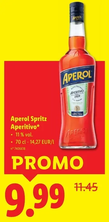 Offre: Aperol Spritz Aperitivo