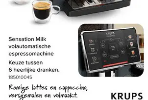 Aanbieding: Sensation Milk volautomatische espressomachin