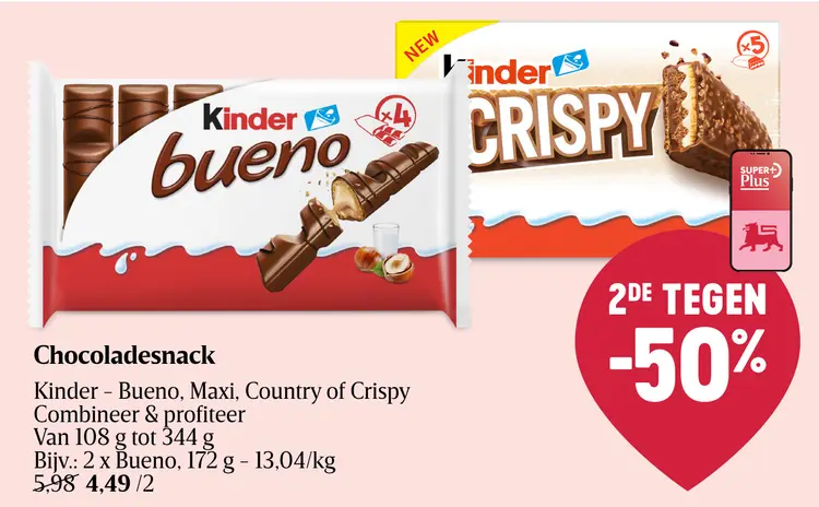 Promotie: Chocoladesnack Kinder - Bueno, Maxi, Country 