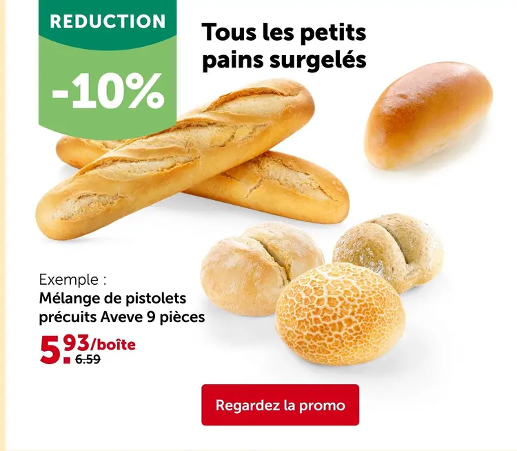 Offre: Mélange de pistolets précuits