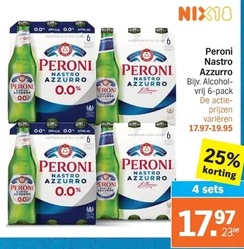 Aanbieding: Peroni Nastro Azzurro
