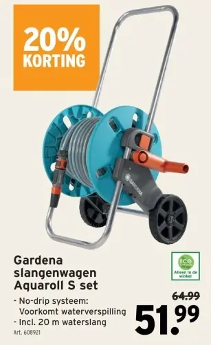 Promotie: Gardena slangenwagen Aquaroll S set