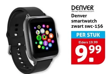 Aanbieding: Denver smartwatch zwart swc-156