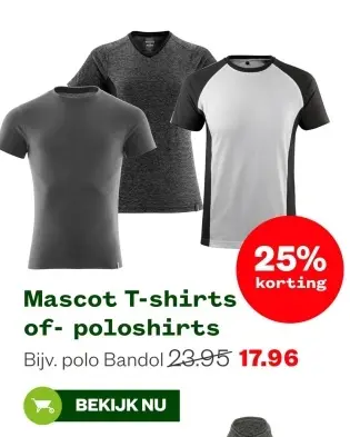 Aanbieding: Mascot T-shirts of- poloshirts