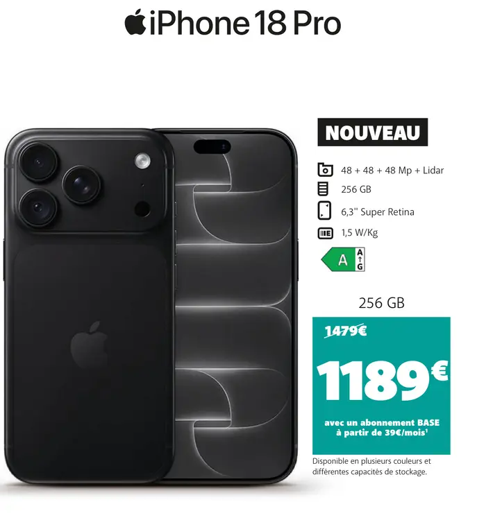Offre: IPhone 18 Pro