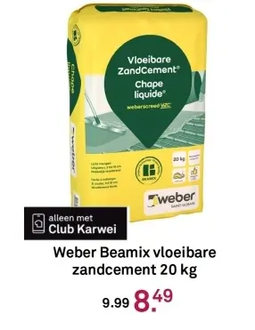 Aanbieding: Weber Beamix vloeibare zandcement